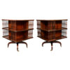 Pair of Howard & Sons Rosewood Revolving Bookstand Tables